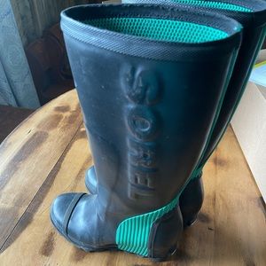 Sorel wedge rubber rain boot